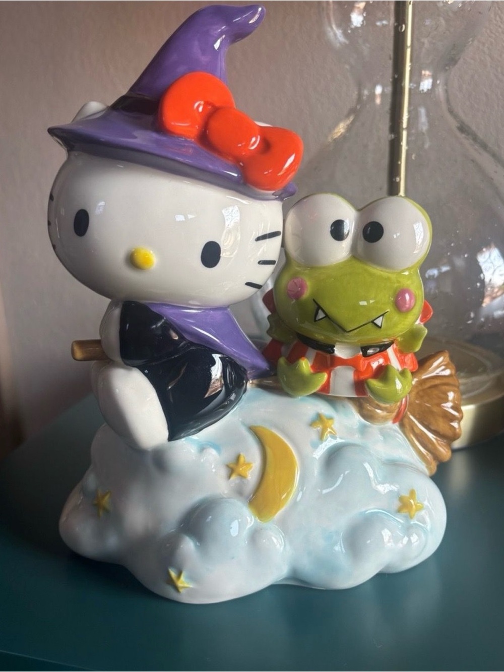 Blue Sky Hello Kitty & Keroppi Witch and Frog Figurine